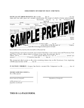 Show details for USA Assignment of Deed of Trust and Note Picture of USA Assignment of Deed of Trust and Note