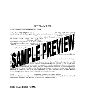 Show details for Arkansas Quitclaim Deed for Joint Ownership Picture of Arkansas Quitclaim Deed for Joint Ownership