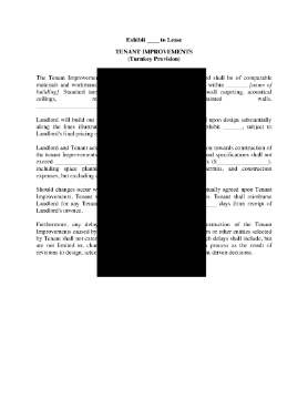 Show details for Commercial Lease Turnkey Provisions for Tenant Improvements Picture of Commercial Lease Turnkey Provisions for Tenant Improvements