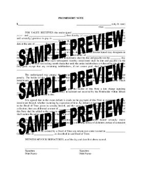 Show details for Promissory Note Secured by Real Estate | USA Picture of Promissory Note Secured by Real Estate | USA