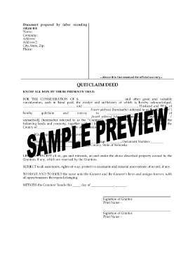 Show details for Nebraska Quitclaim Deed from Husband and Wife to Individual Picture of Nebraska Quitclaim Deed from Husband and Wife to Individual