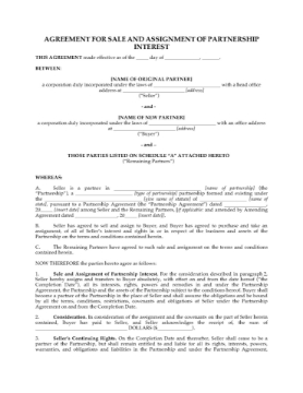 USA Sale and Assignment of Partnership Interest USA Sale and Assignment of Partnership Interest
