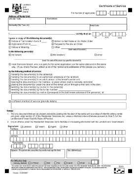 Show details for Ontario Certificate of Service Picture of Ontario Certificate of Service
