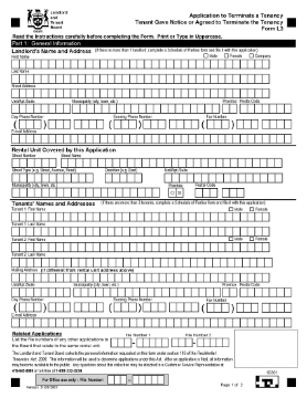 Show details for Ontario Application to Terminate Tenancy Where Tenant Gave Notice Picture of Ontario Application to Terminate Tenancy Where Tenant Gave Notice