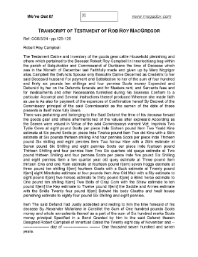 Show details for Rob Roy Last Will and Testament Picture of Rob Roy Last Will and Testament