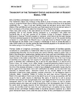 Show details for Robbie Burns Last Will and Testament Picture of Robbie Burns Last Will and Testament