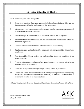 Show details for Alberta Investor Charter of Rights Picture of Alberta Investor Charter of Rights