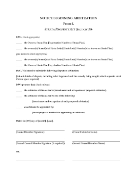 Show details for British Columbia Strata Property Act Arbitration Notices Picture of British Columbia Strata Property Act Arbitration Notices