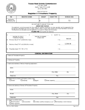 Show details for Texas Application to Register Time Share Property Picture of Texas Application to Register Time Share Property