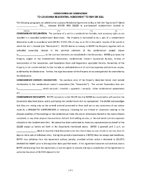 Show details for Louisiana Condominium Addendum Picture of Louisiana Condominium Addendum