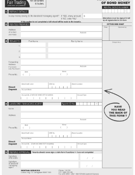 Show details for NSW Claim for Refund of Bond Money Picture of NSW Claim for Refund of Bond Money