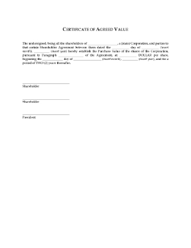 Show details for Certificate of Agreed Value of Shares Picture of Certificate of Agreed Value of Shares