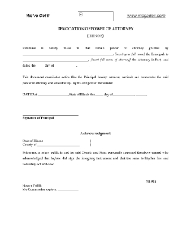 Show details for Illinois Revocation of Power of Attorney Picture of Illinois Revocation of Power of Attorney