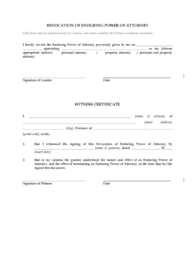 Saskatchewan Revocation of Power of Attorney Saskatchewan Revocation of Power of Attorney
