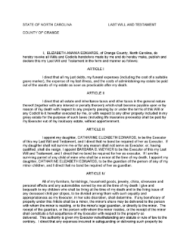 Show details for Elizabeth Edwards Last Will and Testament Picture of Elizabeth Edwards Last Will and Testament