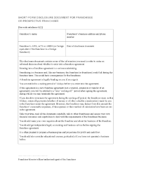 Show details for Information Statement for Prospective Franchisees | Australia Picture of Information Statement for Prospective Franchisees | Australia