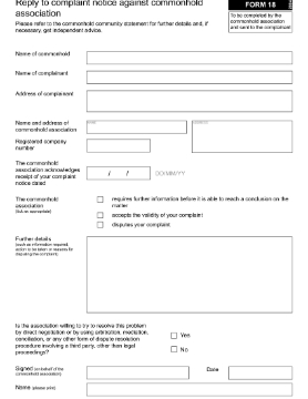 Show details for Reply to Complaint Notice Against Commonhold Association | UK Picture of Reply to Complaint Notice Against Commonhold Association | UK
