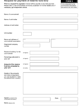 Show details for Request for Payment of Commonhold Reserve Fund Levy | UK Picture of Request for Payment of Commonhold Reserve Fund Levy | UK