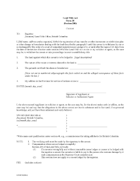 Show details for British Columbia Caveat Picture of British Columbia Caveat