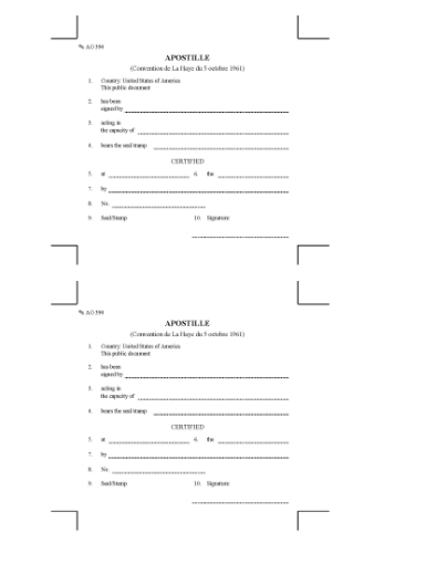 Picture of Apostille Certificate | USA