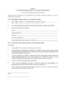 Show details for British Columbia Form 1 Certificate of Representative Picture of British Columbia Form 1 Certificate of Representative
