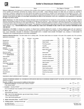 Michigan Seller's Disclosure Statement Michigan Seller's Disclosure Statement