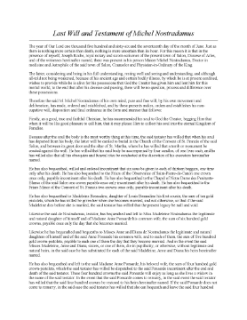 Show details for Nostradamus Last Will and Testament Picture of Nostradamus Last Will and Testament