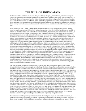 Show details for John Calvin Last Will Picture of John Calvin Last Will