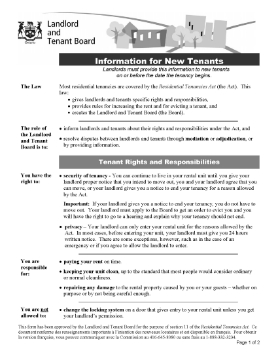 Show details for Ontario Information for New Tenants Picture of Ontario Information for New Tenants