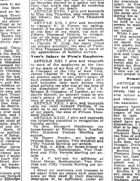 Last Will and Testament of J. Pierpont Morgan Last Will and Testament of J. Pierpont Morgan