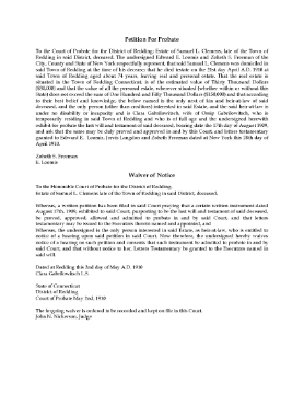 Show details for Mark Twain Last Will Picture of Mark Twain Last Will