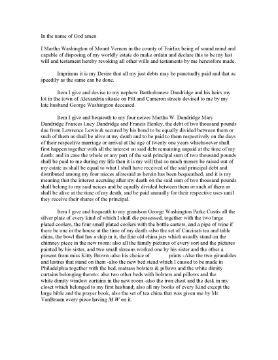 Show details for Martha Washington Last Will and Testament Picture of Martha Washington Last Will and Testament