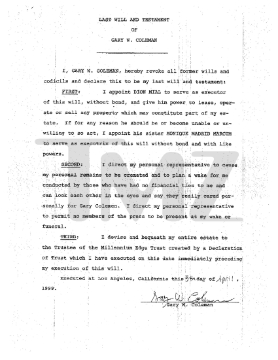 Show details for Gary Coleman Last Will and Testament Picture of Gary Coleman Last Will and Testament