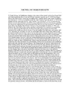 Show details for Charles Dickens Last Will and Testament Picture of Charles Dickens Last Will and Testament