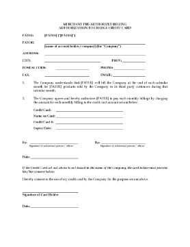 Show details for Customer Authorization for Recurring Credit Card Charge Picture of Customer Authorization for Recurring Credit Card Charge