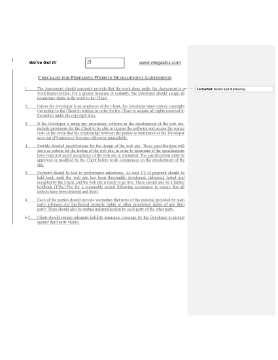 Show details for Checklist for Website Development Agreements Picture of Checklist for Website Development Agreements
