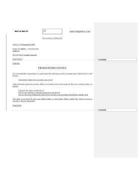 Show details for Product Defect Notice Picture of Product Defect Notice
