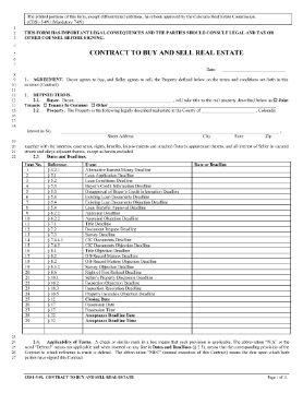 Show details for Colorado Contract to Buy and Sell Real Estate Picture of Colorado Contract to Buy and Sell Real Estate