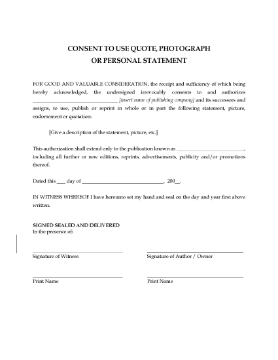 Show details for Consent to Use Quote, Photograph or Personal Statement Picture of Consent to Use Quote, Photograph or Personal Statement