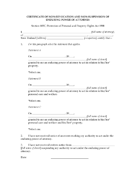 Show details for Certificate of Non-Revocation of Power of Attorney | New Zealand Picture of Certificate of Non-Revocation of Power of Attorney | New Zealand