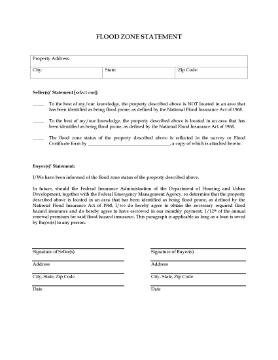 Show details for Flood Zone Statement | USA Picture of Flood Zone Statement | USA