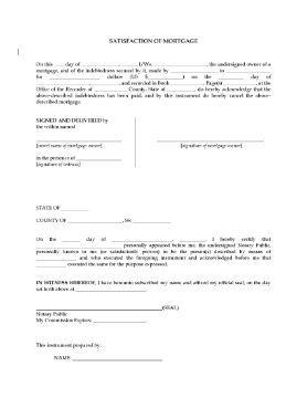Show details for USA Satisfaction of Mortgage Picture of USA Satisfaction of Mortgage