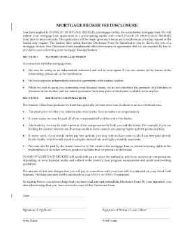Show details for USA Mortgage Broker Fee Disclosure Picture of USA Mortgage Broker Fee Disclosure