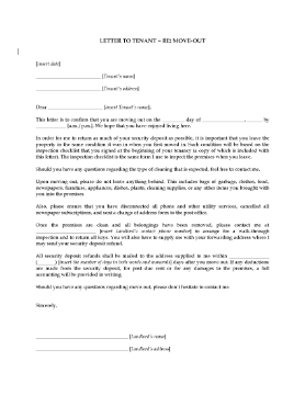 Show details for Landlord Letter to Tenant re Moving Out Picture of Landlord Letter to Tenant re Moving Out