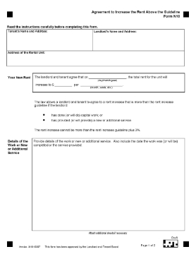 Show details for Ontario Agreement to Increase Rent Above Guideline Picture of Ontario Agreement to Increase Rent Above Guideline