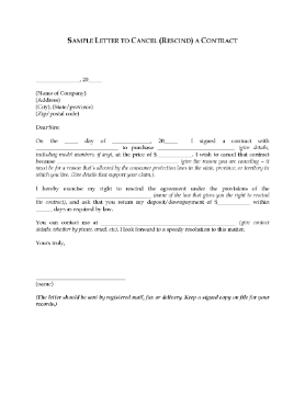 Show details for Notice to Rescind a Contract Picture of Notice to Rescind a Contract