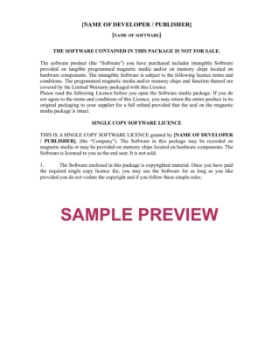 Australia End User Software Licence Form (EULA) Australia End User Software Licence Form (EULA)