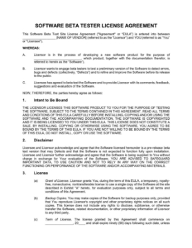 Show details for Software Beta Test Site License beta test license 1