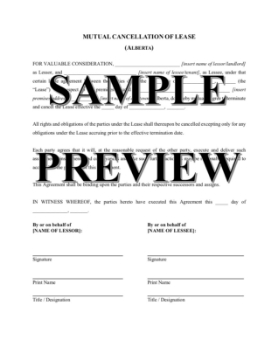 Show details for Alberta Mutual Cancellation of Commercial Lease mutual_cancellation