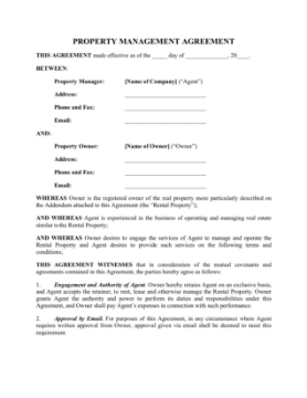 Ontario Rental Property Management Agreement ontario property management 1
